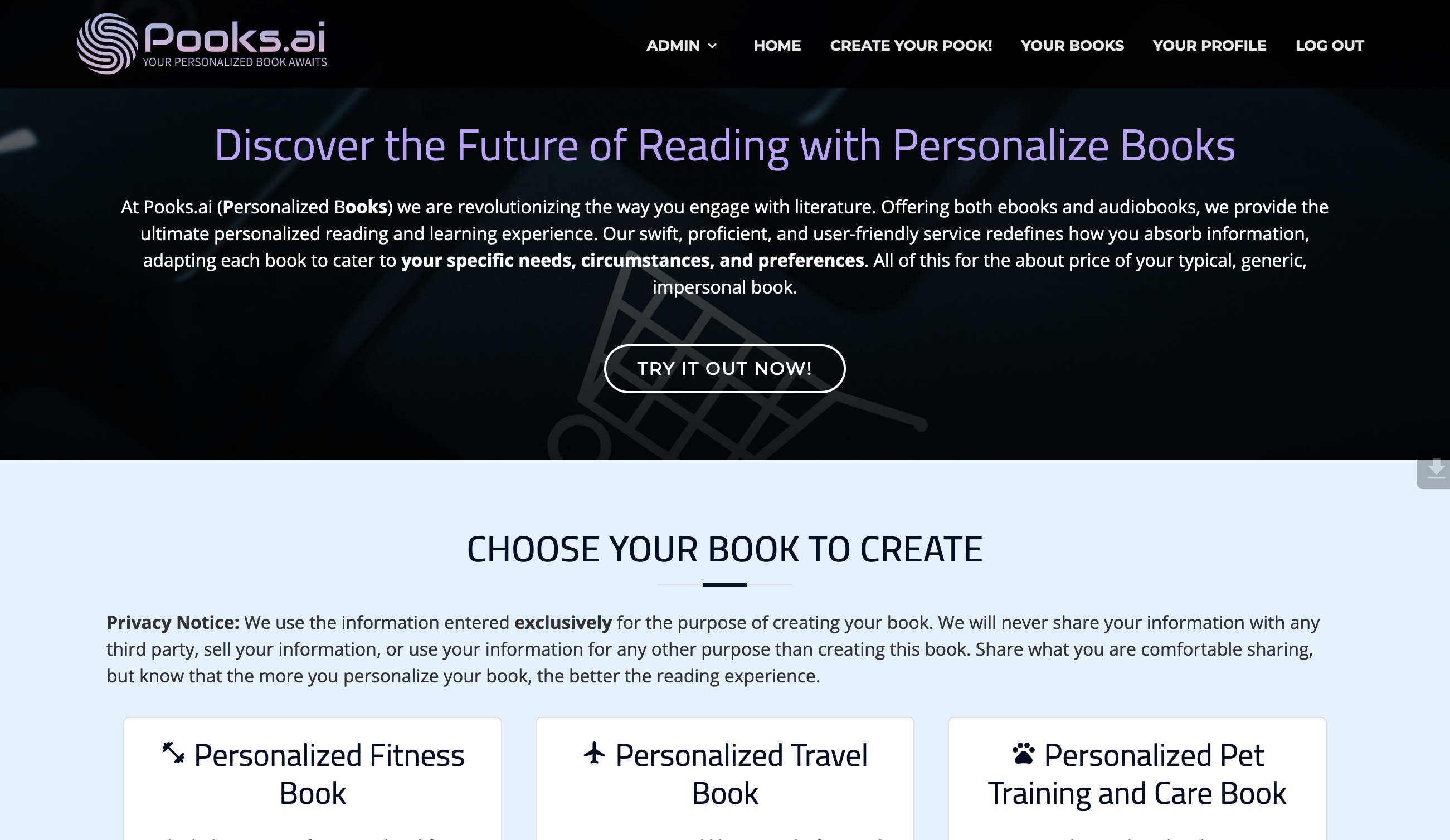Pooks.ai - Your Free Personalized Book Awaits